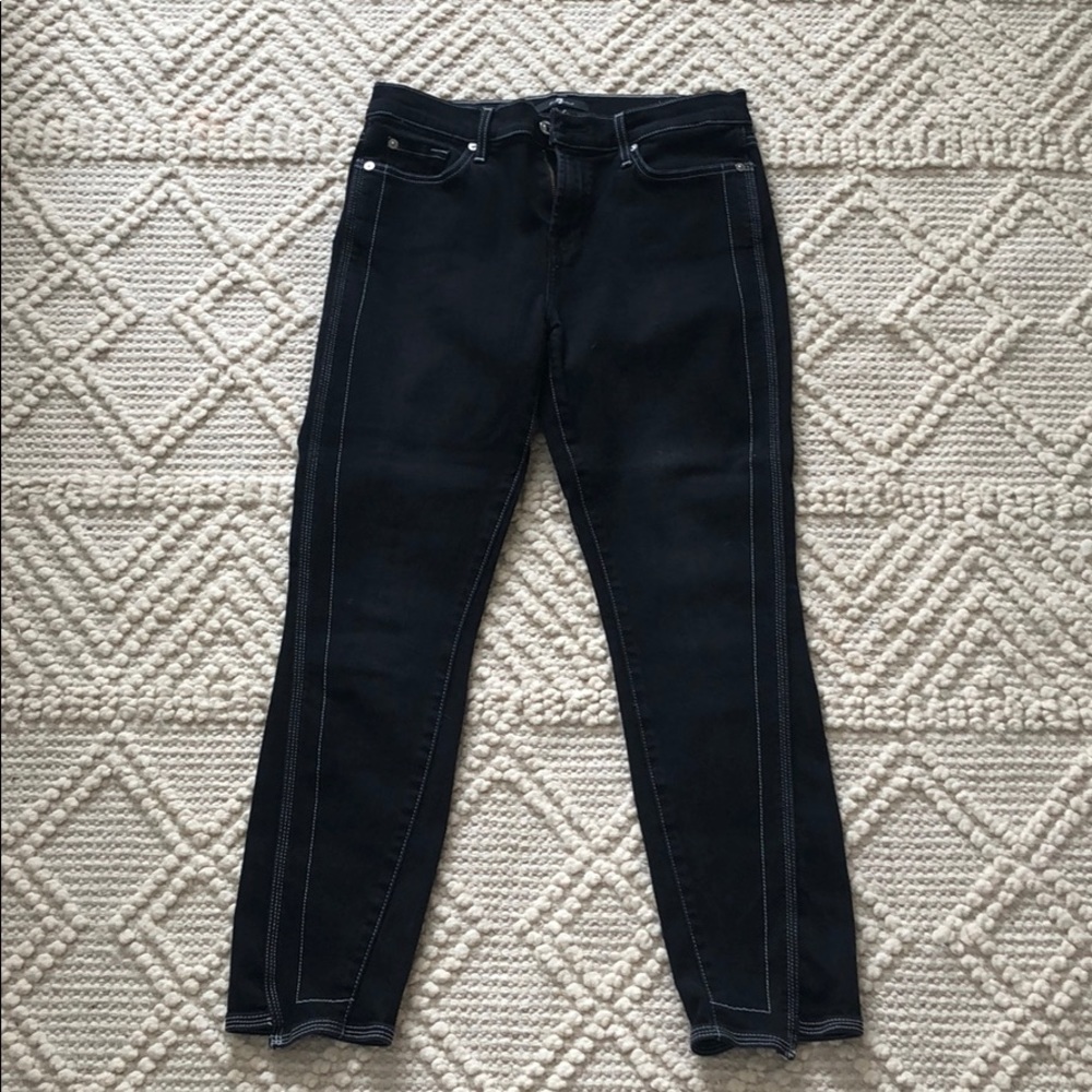 7forallmankind unique geometric embroidered ankle